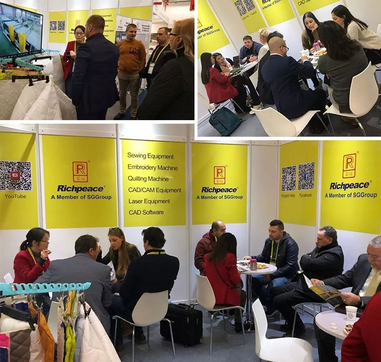 富怡家纺领域自动化生产线，亮相法兰克福国际纺织品展览会